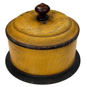 Antique Toleware Spice Tin Box w/ Glass Lids & Grater 9 Piece Complete Set